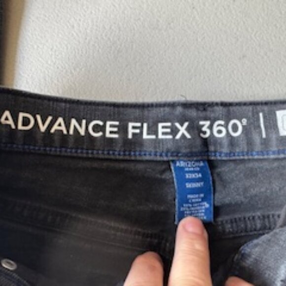 Men's Arizona Jeans, Super Skinny, Blackwashed distressed, 32/34 - Picture 4 of 7